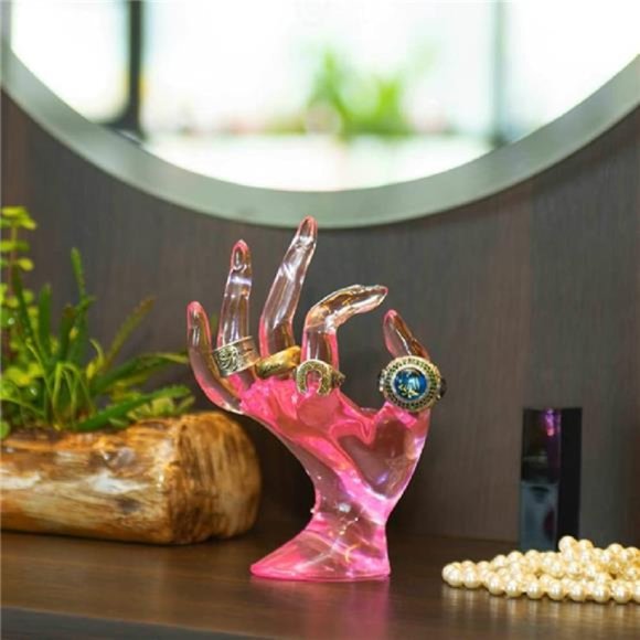 Ring Holder,Pink Room Decor,Hand Jewelry Display Holder,Danish Pastel Room Decor - Picture 4 of 7
